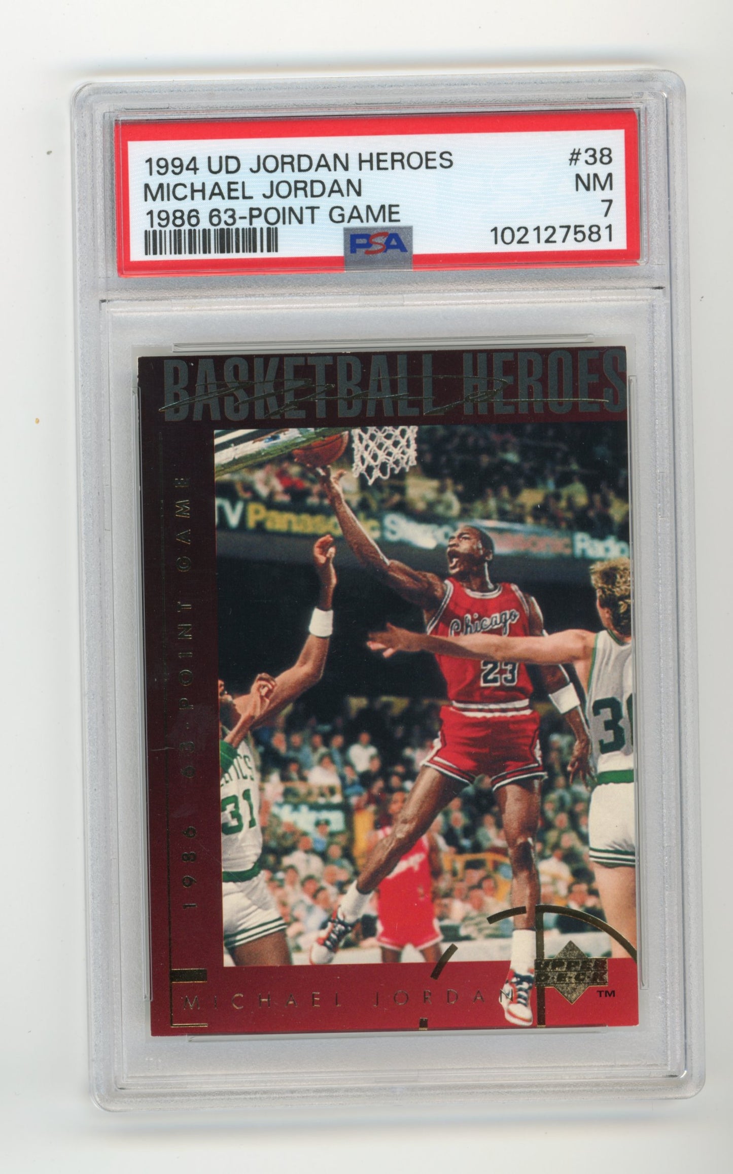 1994 Upper Deck Michael Jordan #38 - 1986 63-Point Game Bulls