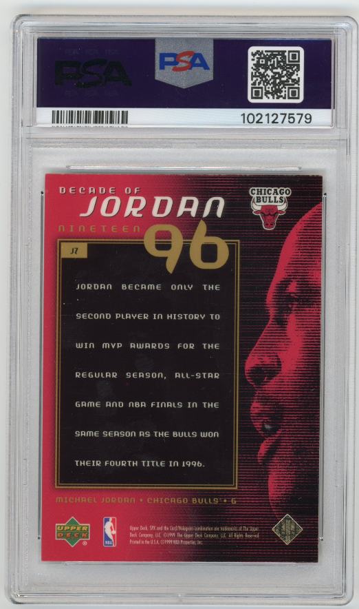 1999 Upper Deck Michael Jordan #J7 - SPx PSA 8 Bulls