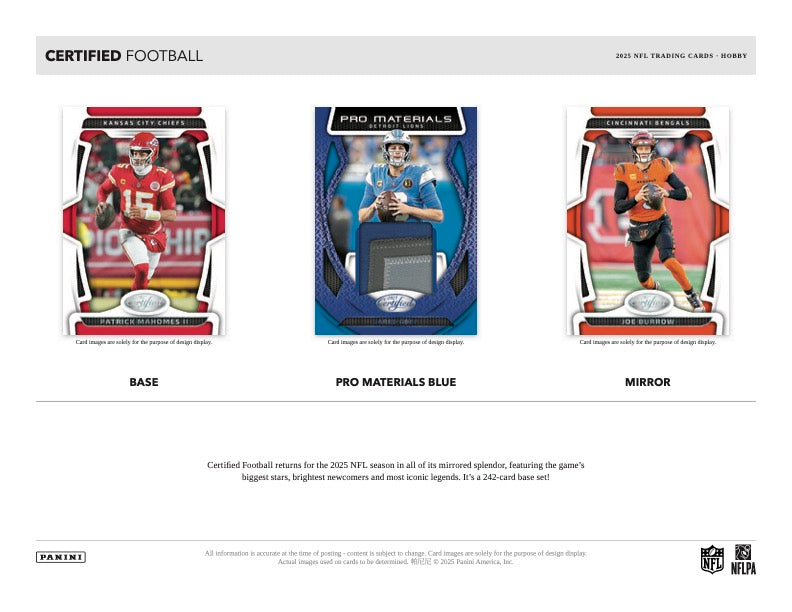 PRESALE - 2025 Panini Certified Football Hobby Box