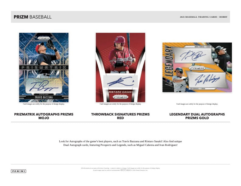 PRESALE - 2025 Panini Prizm Baseball Hobby Box