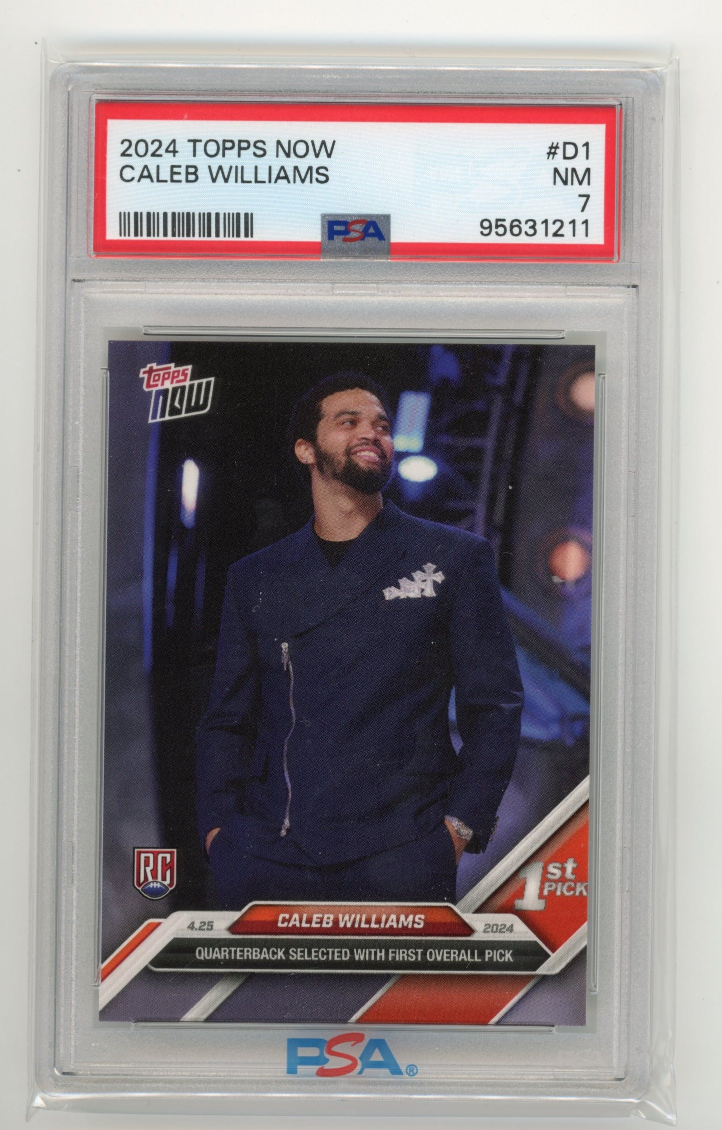 2024 Topps Now Caleb Williams RC #D-1 - PSA 7 Bears