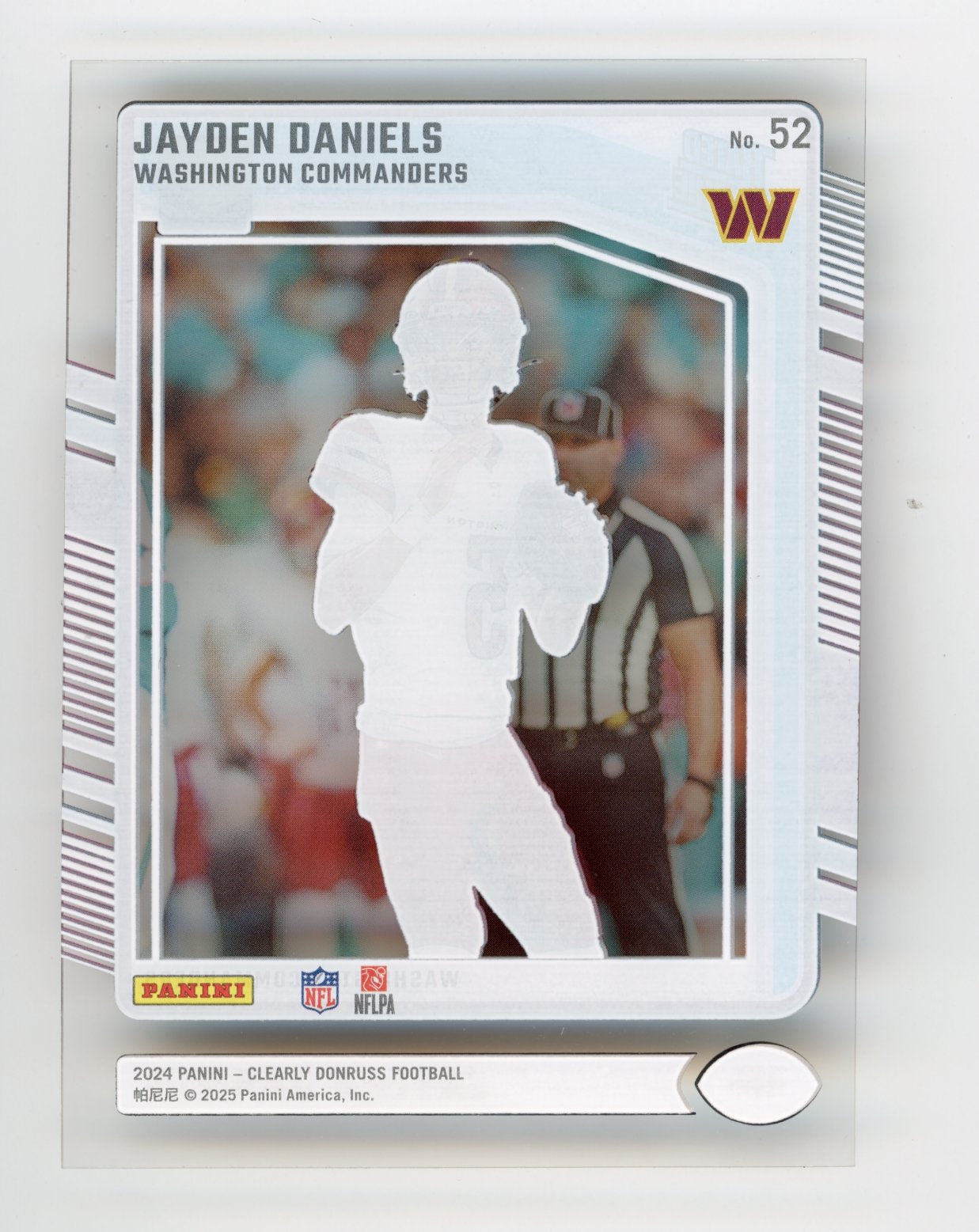 2024 Panini Clearly Donruss Jayden Danies Rated Rookie #52 - Commanders