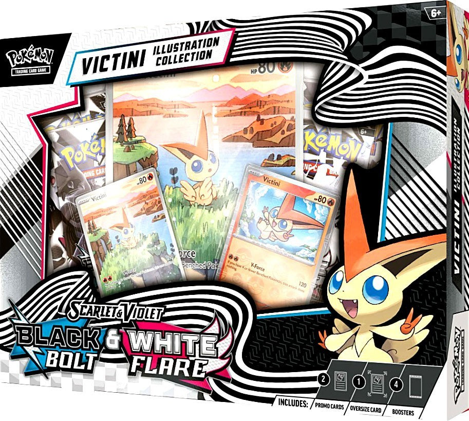 Pokémon Scarlet & Violet Black Bolt & White Flare Victini Illustration Collection