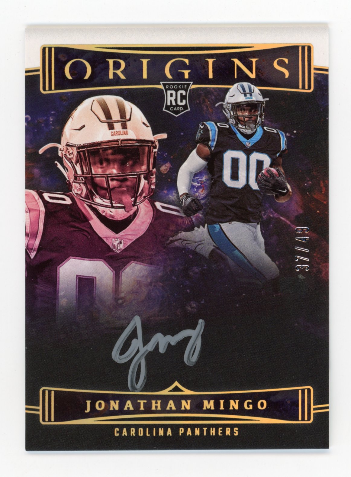 2023 Panini Origins Jonathan Mingo #RAJMI - RC Auto /49 Panthers