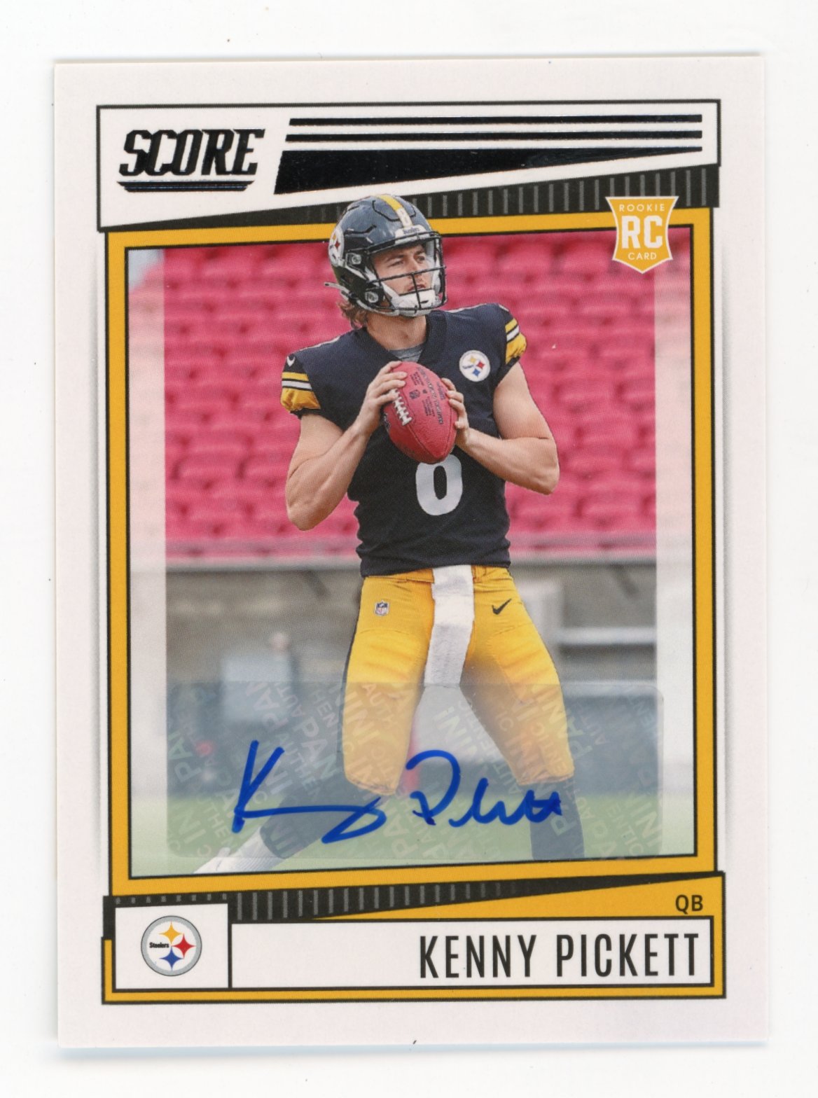 2022 Panini Score Kenny Pickett RC #301 - Auto Steelers