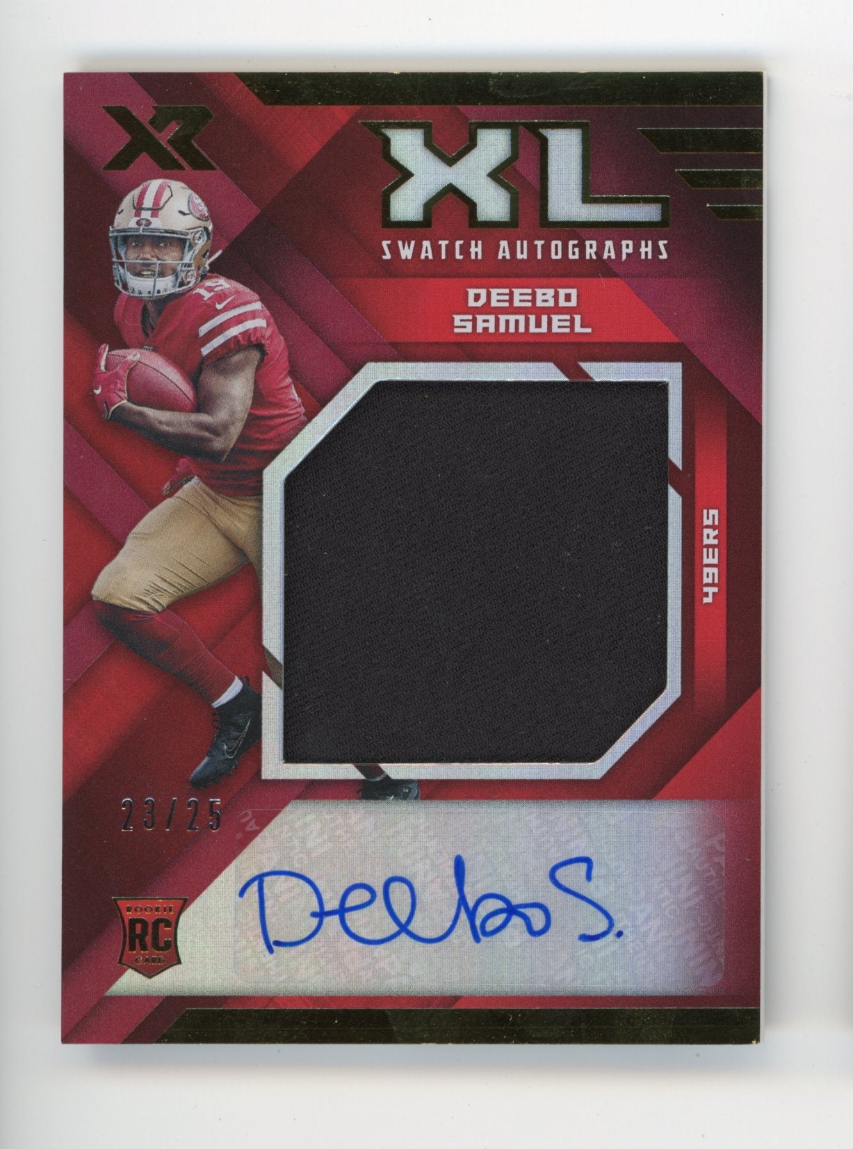 2019 Panini XR Deebo Samuel Rookie #RXL-7 - #/25 Patch Autograph 49ers