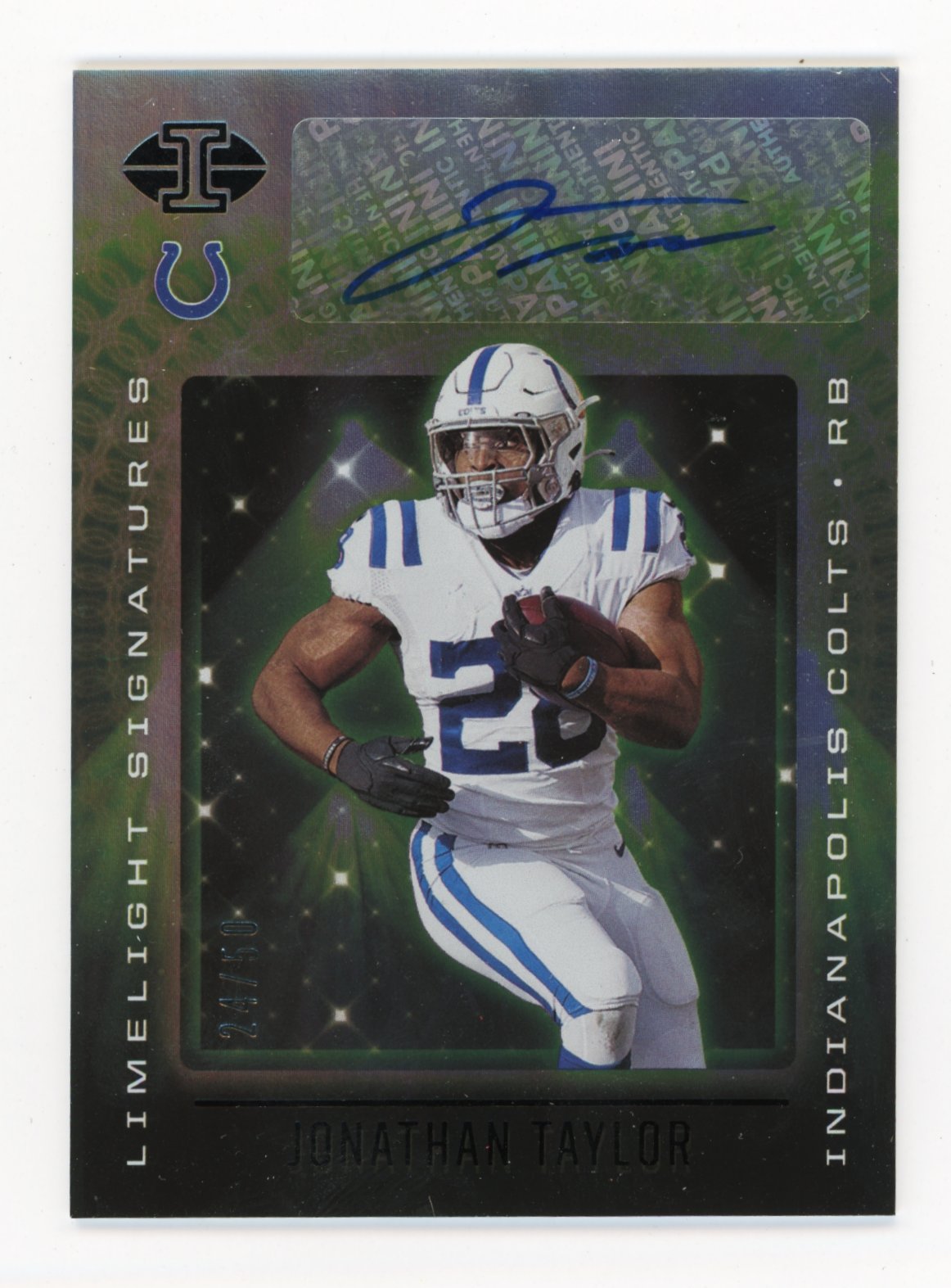 2021 Panini Illusions Limelight Signatures Jonathan Taylor #LS-JT - #/50 Auto Colts