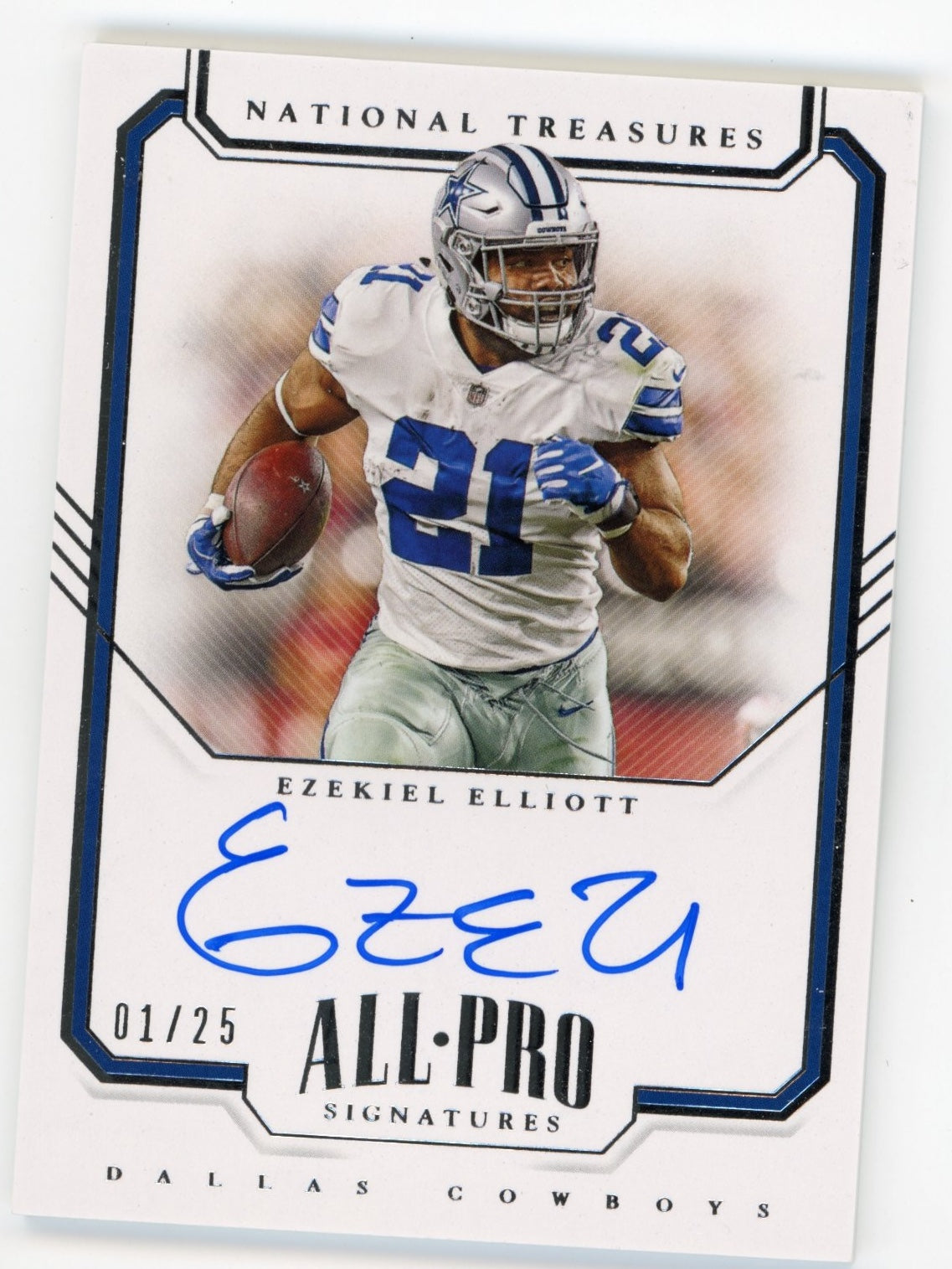2018 Panini National Treasures All-Pro Signatures Ezekiel Elliott #APS-EE - #/25 Auto Cowboys
