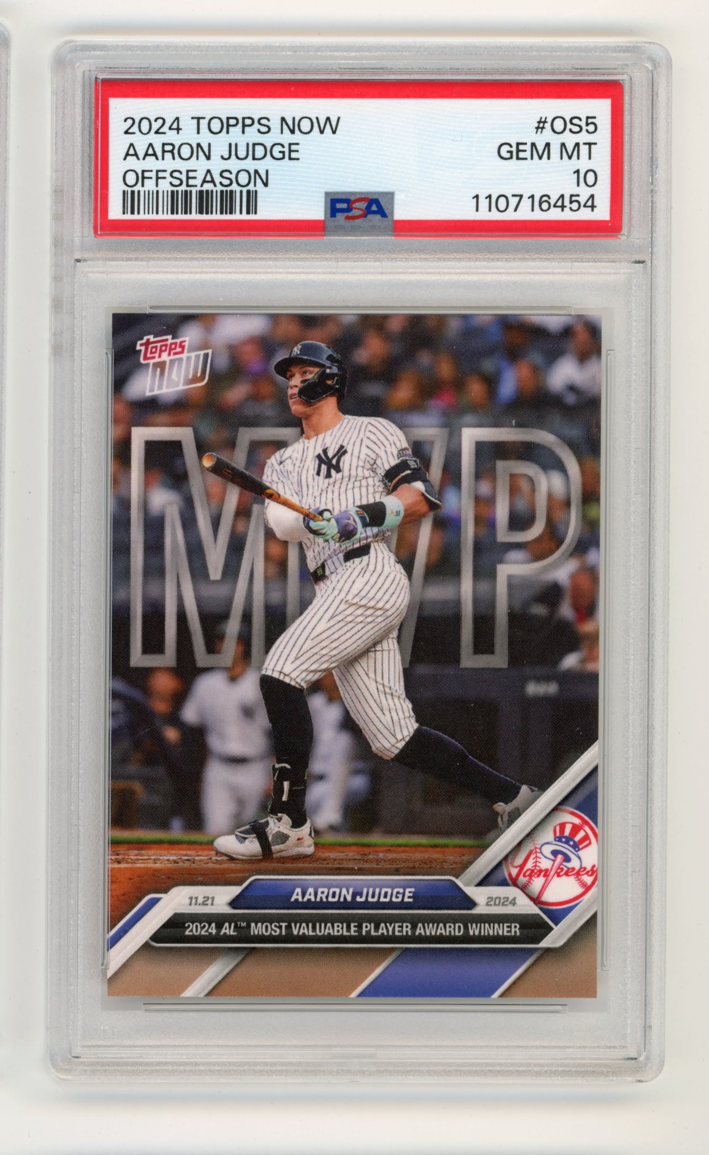 2024 Topps Now Aaron Judge #OS5 - PSA 10 Yankees