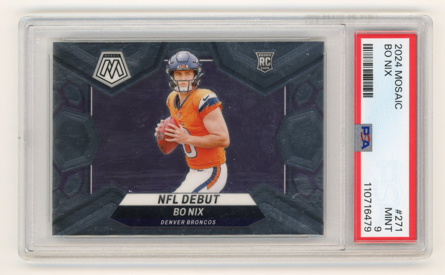2024 Panini Mosaic Bo Nix Rookie #271 - PSA 9 Broncos