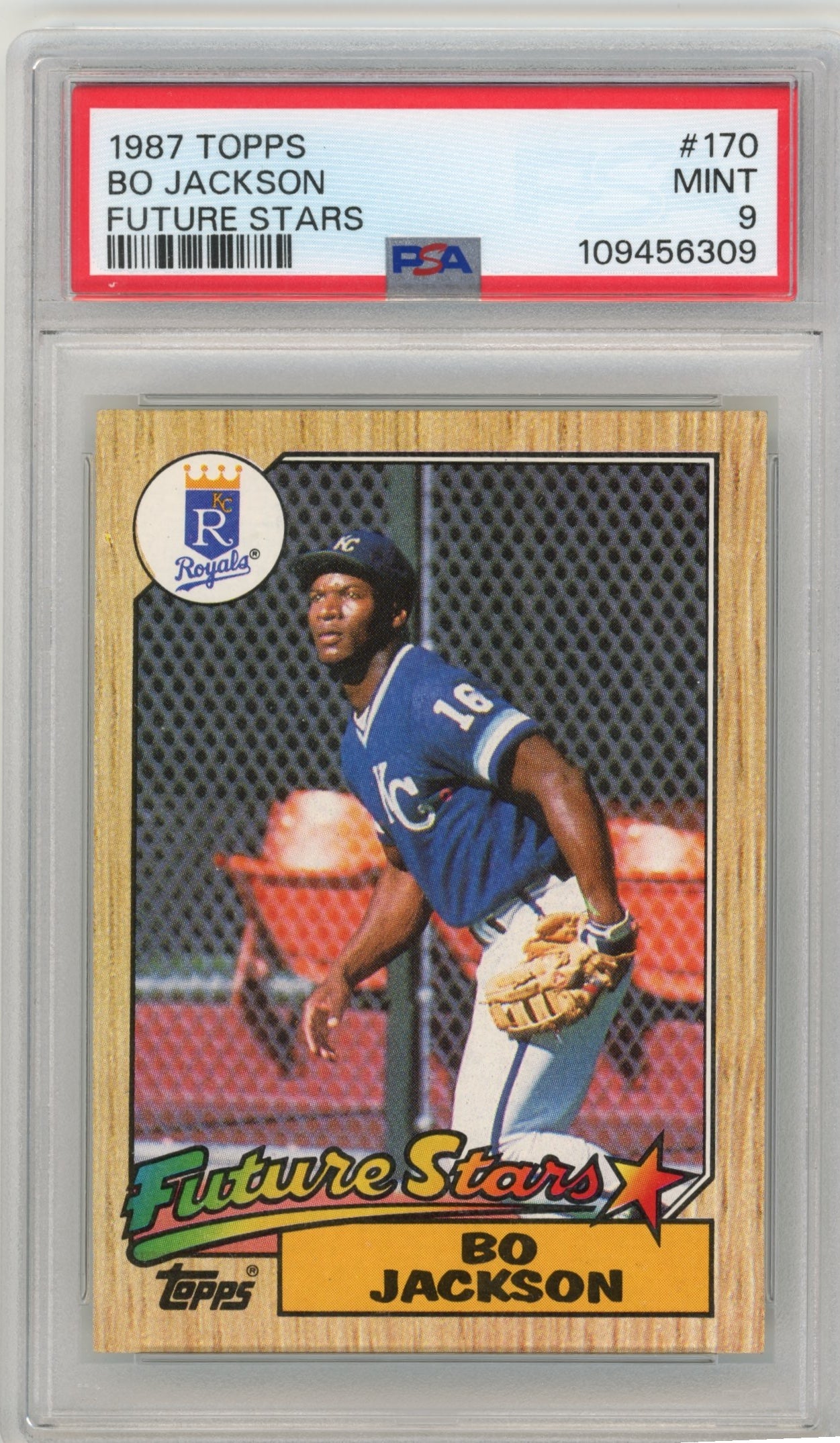 1987 Topps Bo Jackson Future Stars #170 - PSA 9 Royals