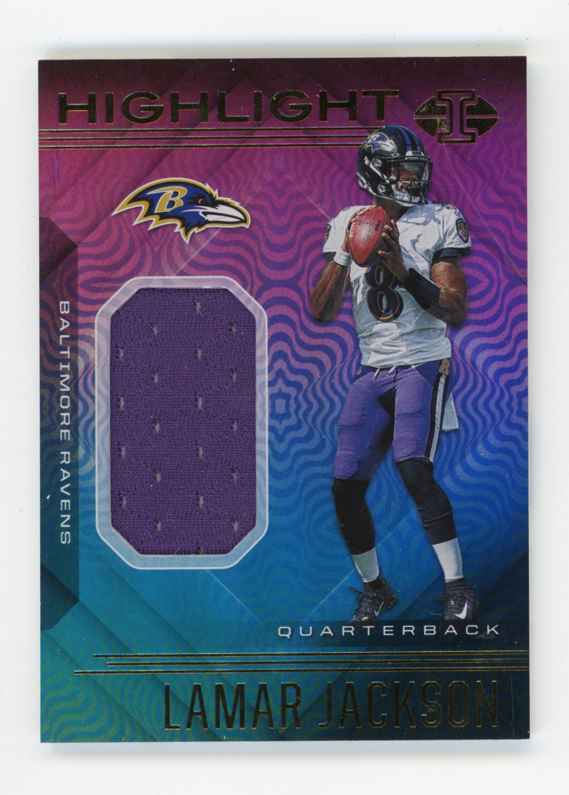 2020 Panini Illusions Lamar Jackson Highlight #HS3 - Relic Ravens