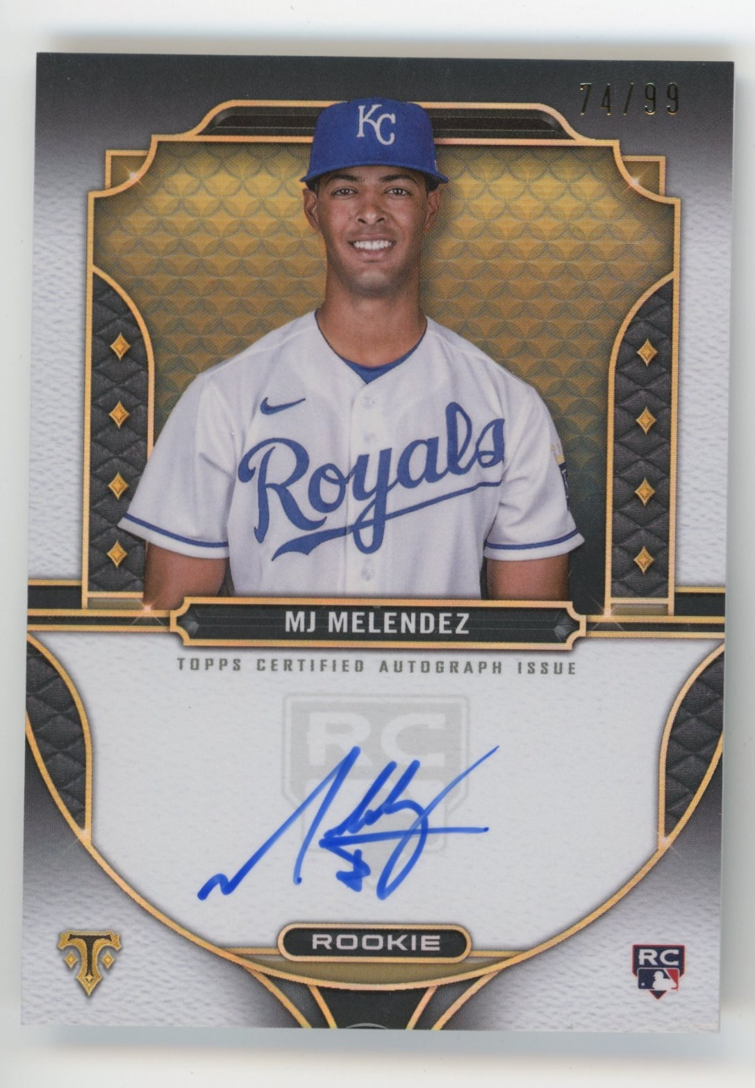 2022 Topps Triple Threads MJ Melendez RC #RA-MME - Autograph #/99 Royals