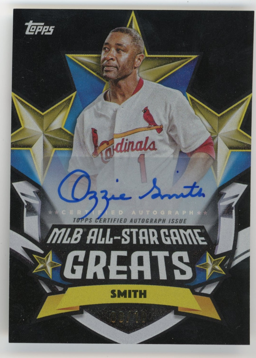 2025 Topps Ozzie Smith All-Star Game Greats #ASGGA-OS - Autograph #/10 Cardinals