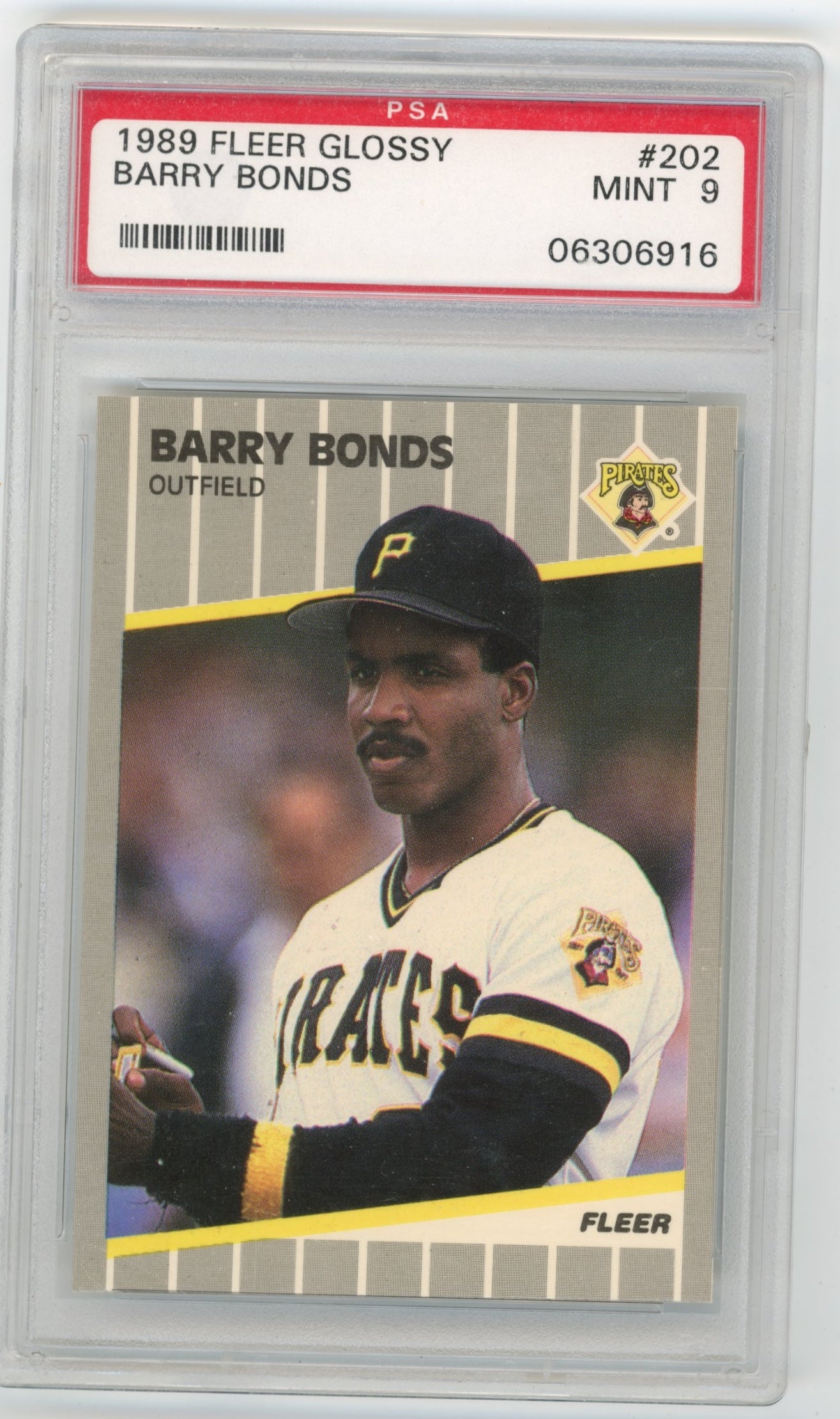1989 Fleer Barry Bonds #202 - PSA 9 Pirates