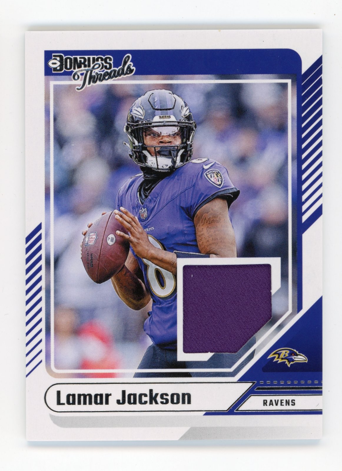 2024 Panini Donruss Lamar Jackson Threads #DTH-LJA - Relic Ravens