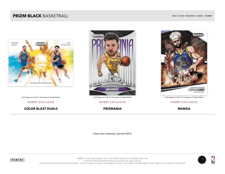 PRESALE - 2024/25 Panini Prizm Black Basketball Hobby Box