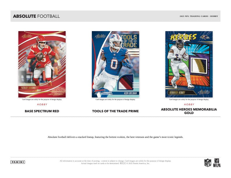 PRESALE - 2025 Panini Absolute Football Hobby Box
