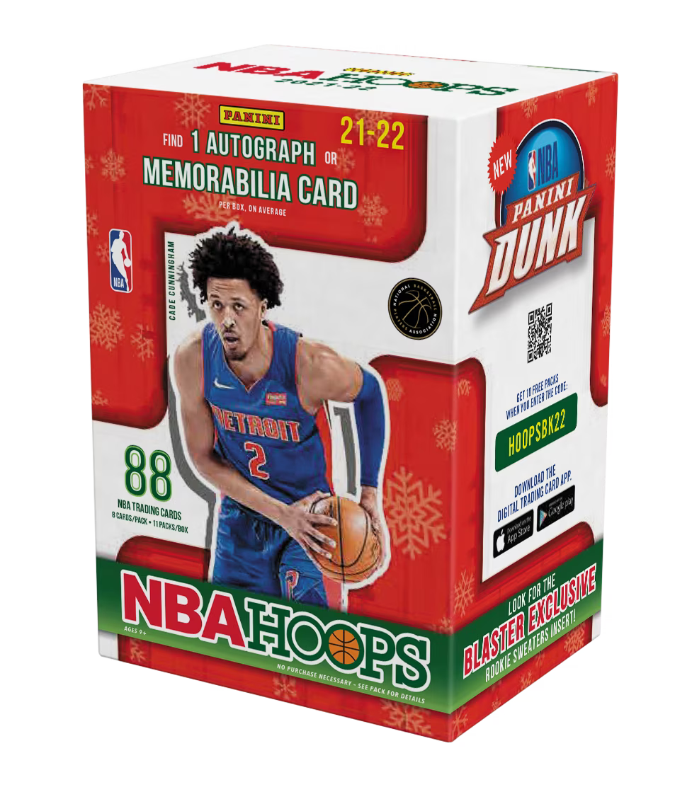 2021-22 Panini NBA Hoops Basketball Holiday Blaster Box