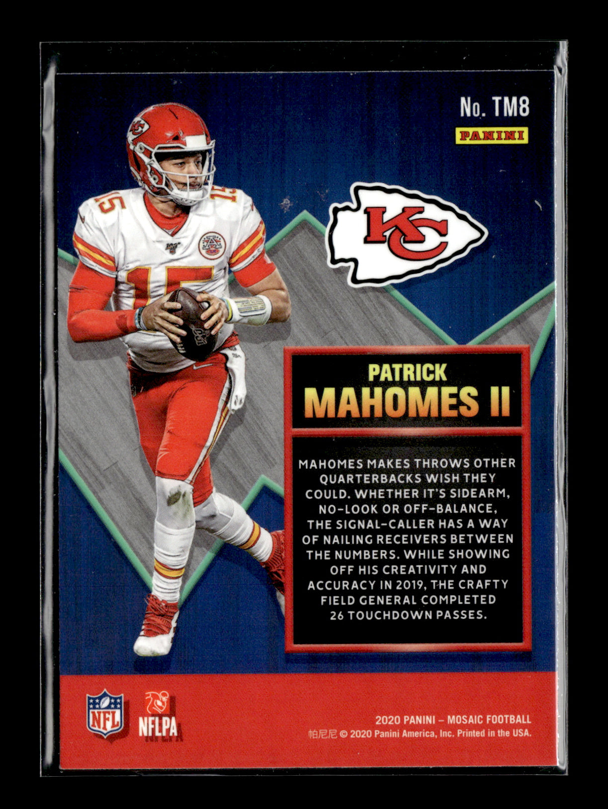 2020 Panini Mosaic Patrick Mahomes II #TM8 Touchdown Masters Kansas City Chiefs