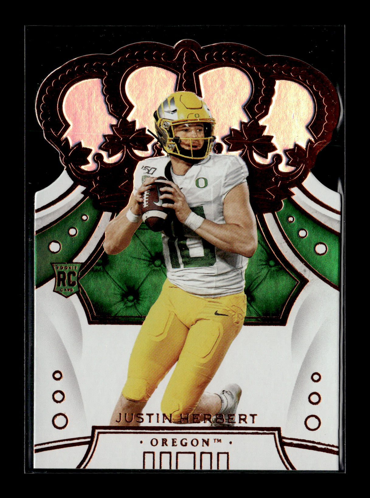 2020 Panini Chronicles Justin Herbert #CR-3 Crown Royale Los Angeles Chargers