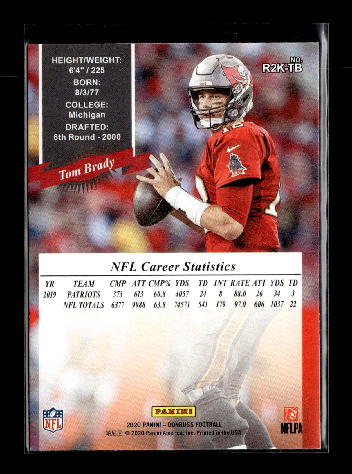 2020 Donruss Tom Brady #R2K-TB Retro 2000 Tampa Bay Buccaneers