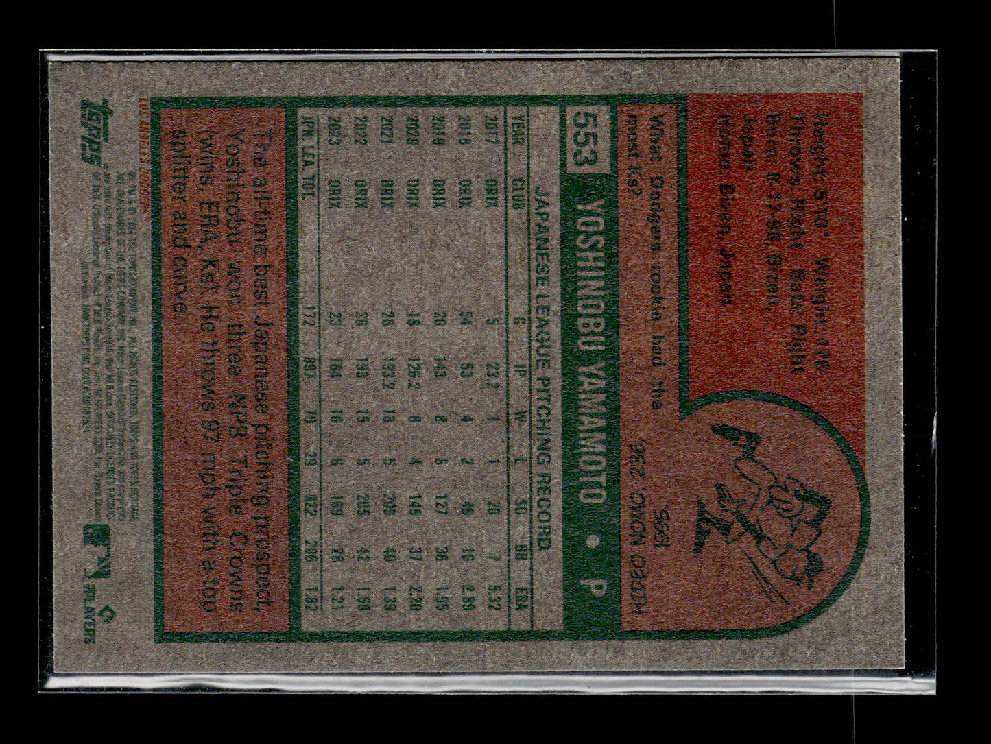 2024 Topps Heritage Yoshinobu Yamamoto #553 Los Angeles Dodgers