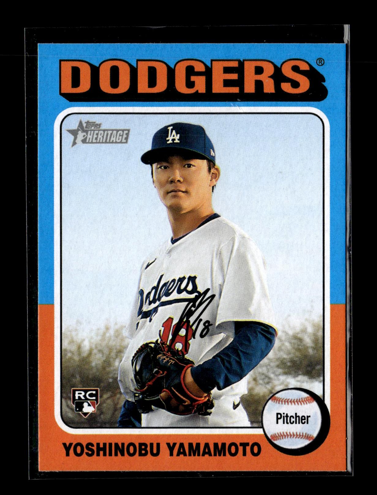 2024 Topps Heritage Yoshinobu Yamamoto #553 Los Angeles Dodgers