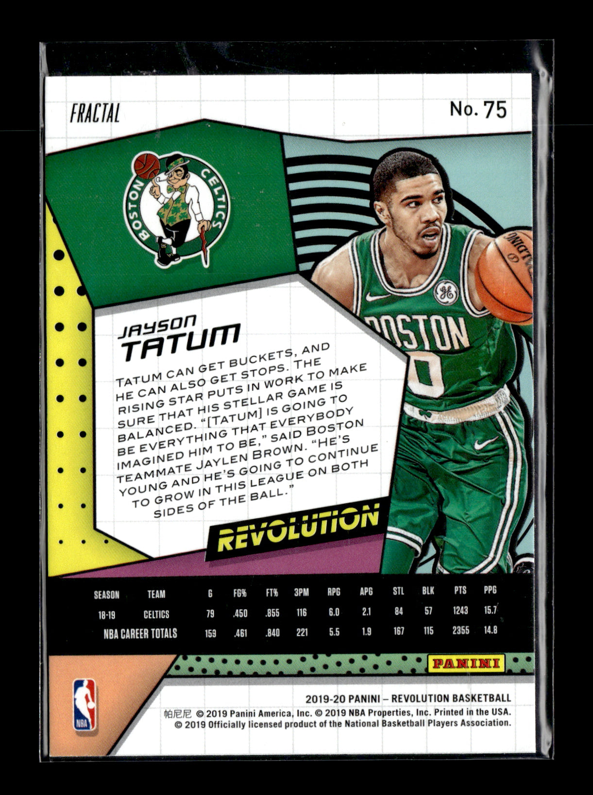 2019-20 Panini Revolution Jayson Tatum #75 Boston Celtics