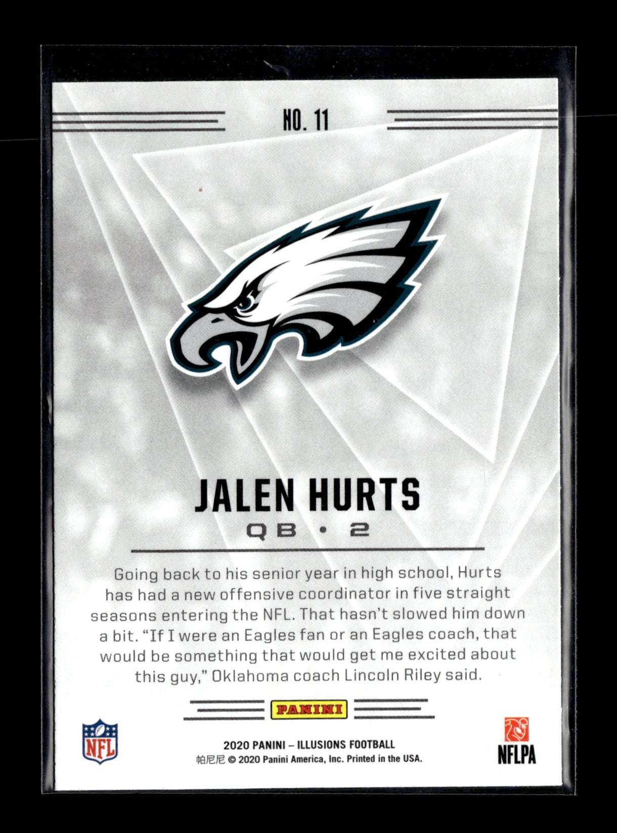 2020 Panini Illusions Jalen Hurts #11 Philadelphia Eagles