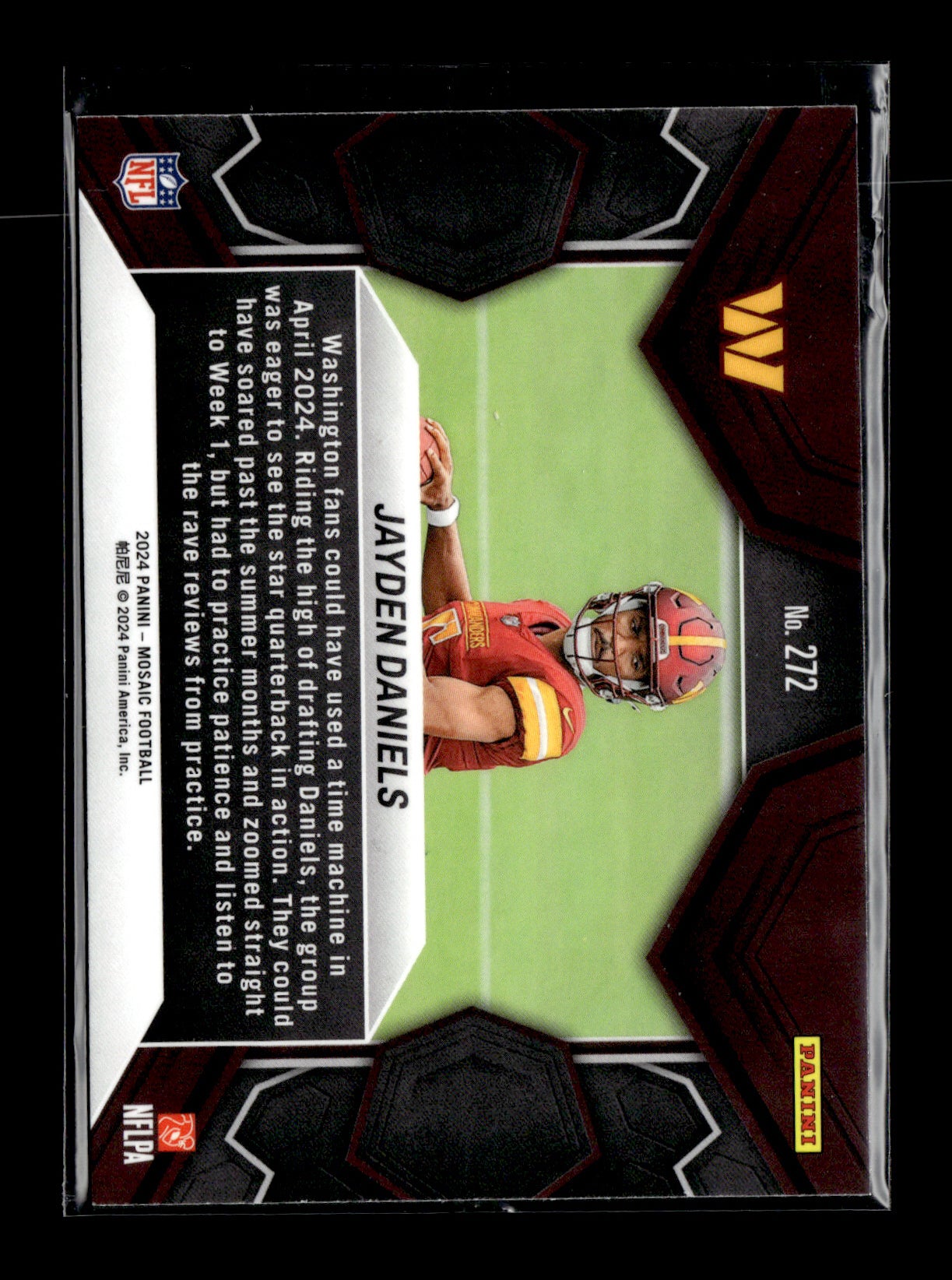 2024 Panini Mosaic Jayden Daniels #272 Washington Commanders