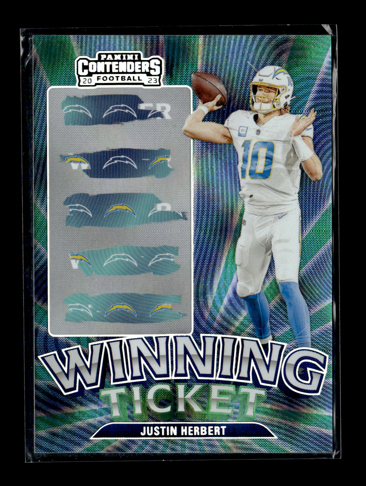 2023 Panini Contenders Justin Herbert #12 Winning Ticket Los Angeles Chargers