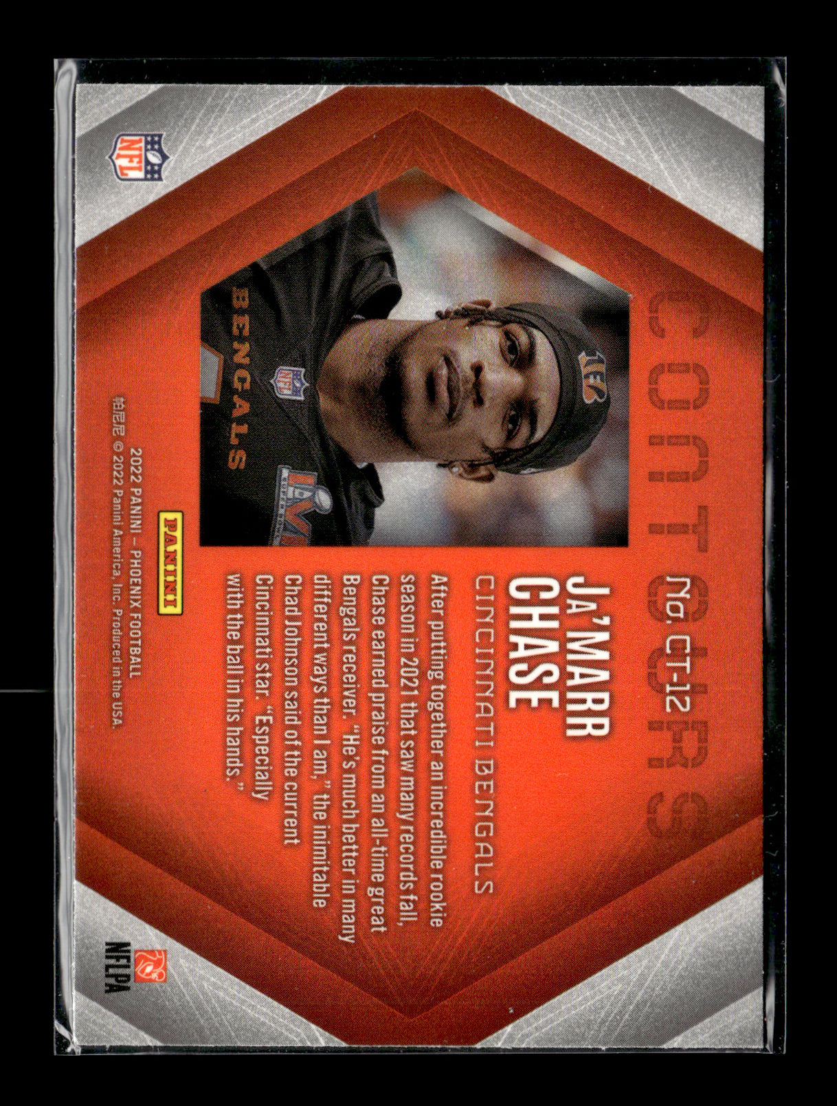 2022 Panini Phoenix Ja'Marr Chase #CT-12 Contours Cincinnati Bengals