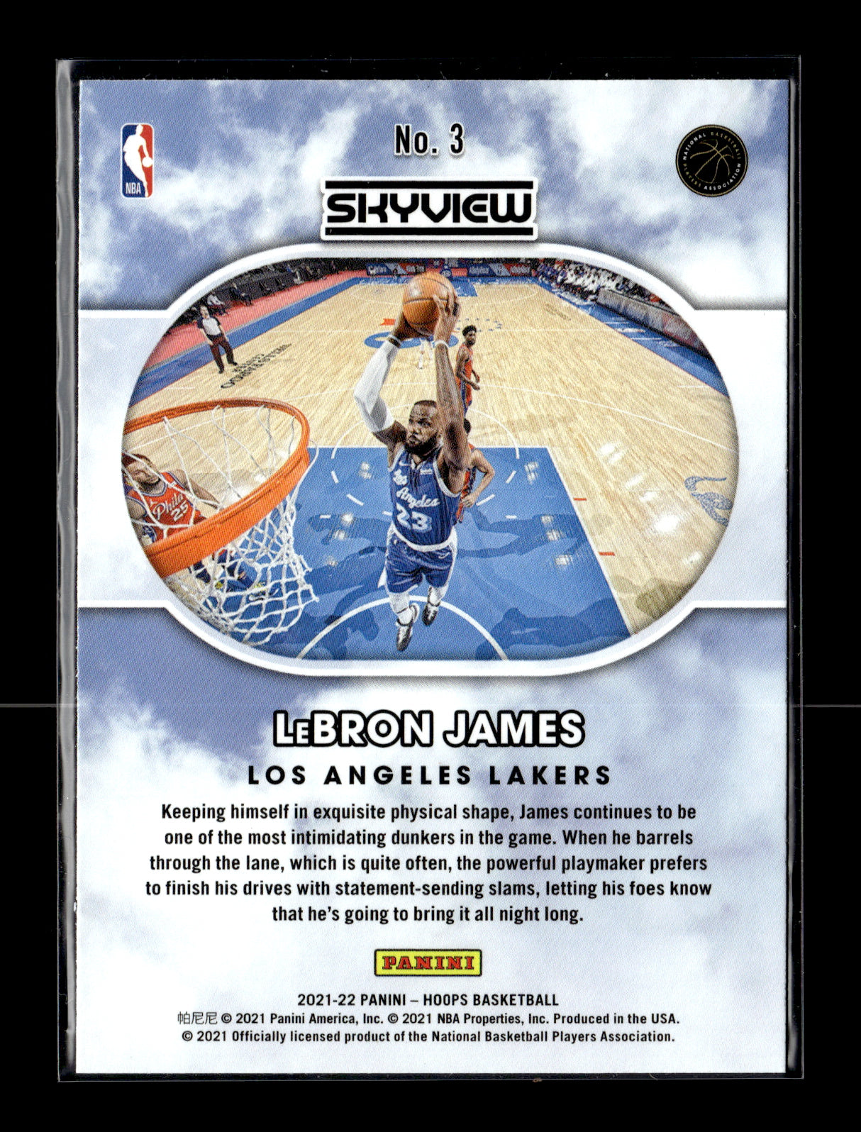 2021-22 Hoops LeBron James #3 Skyview Los Angeles Lakers