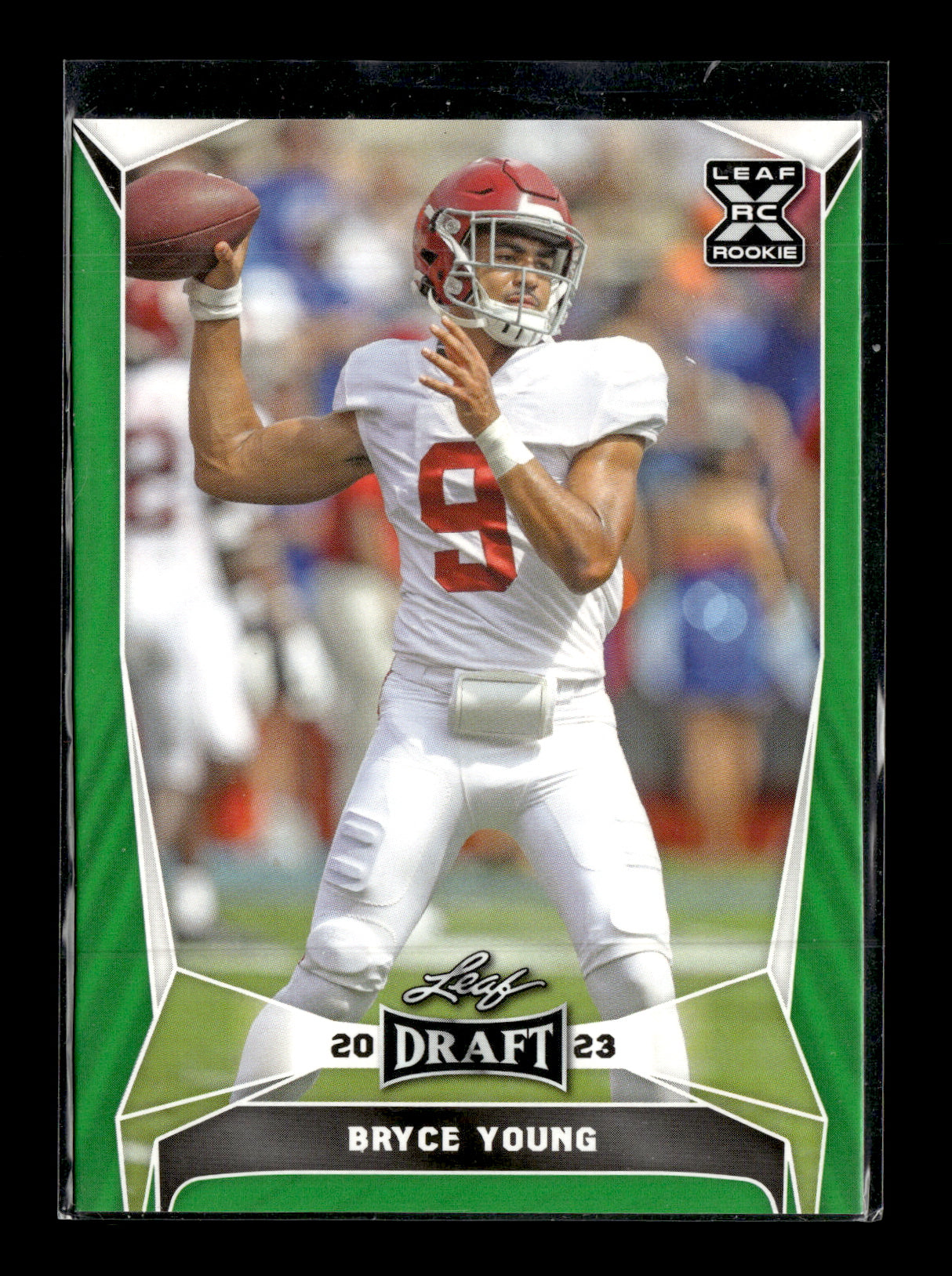 2023 Leaf Draft Bryce Young #42 Green Alabama Crimson Tide