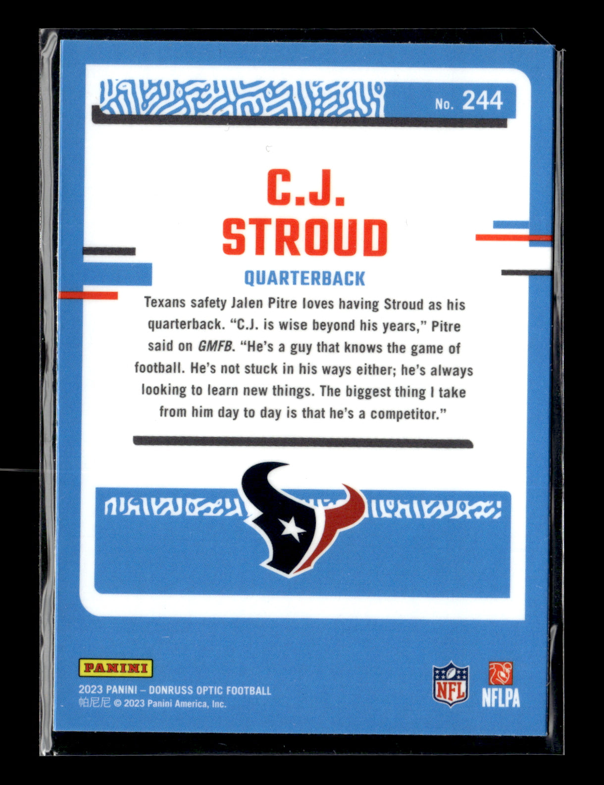 2023 Donruss Optic C.J. Stroud #244 Houston Texans