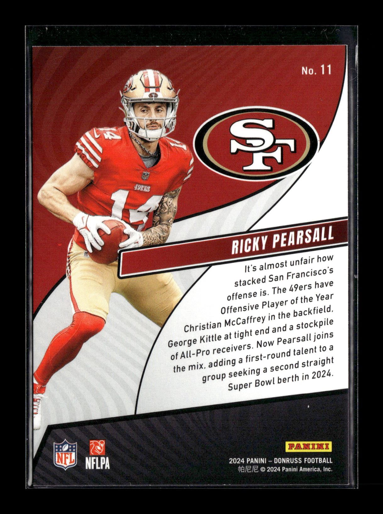 2024 Donruss Ricky Pearsall #11 Rookie Revolution San Francisco 49ers