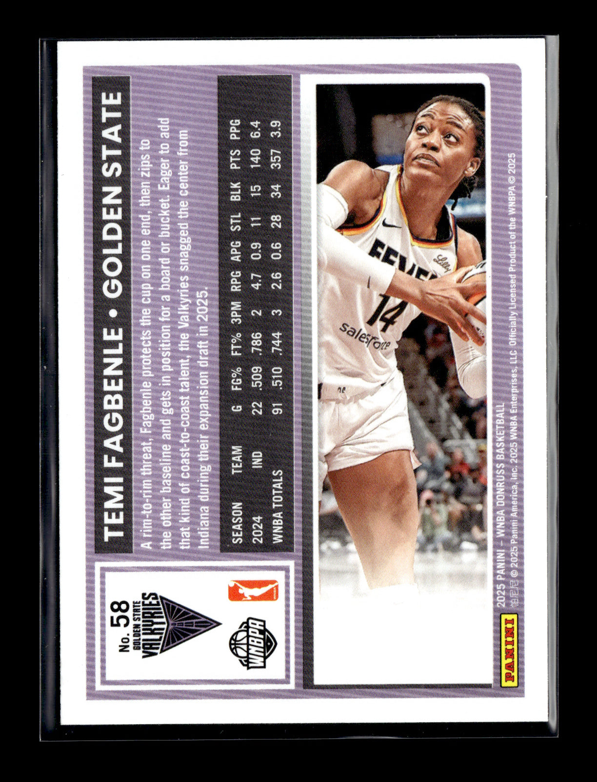 2025 Donruss WNBA Temi Fagbenle #58 Holo Golden State Valkyries