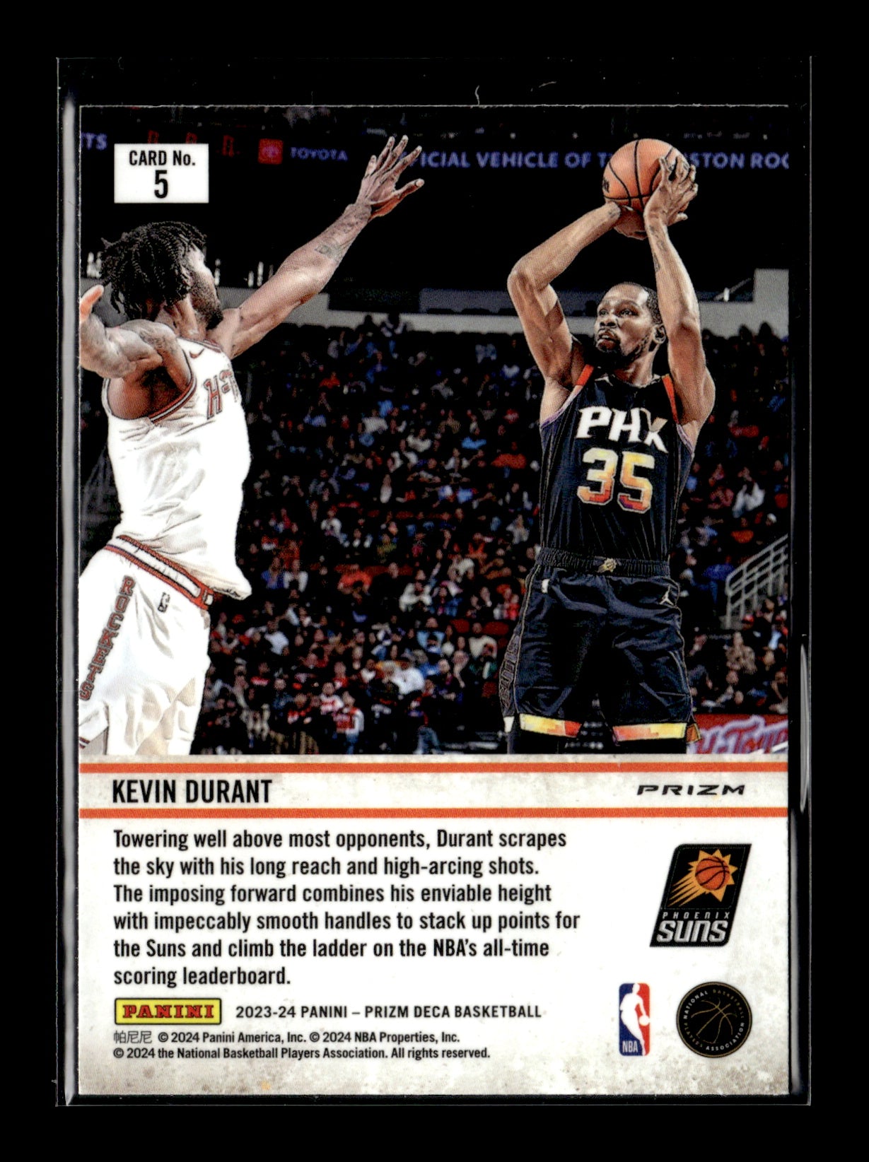 2023-24 Panini Prizm Deca Kevin Durant #5 Downtown Bound Phoenix Suns