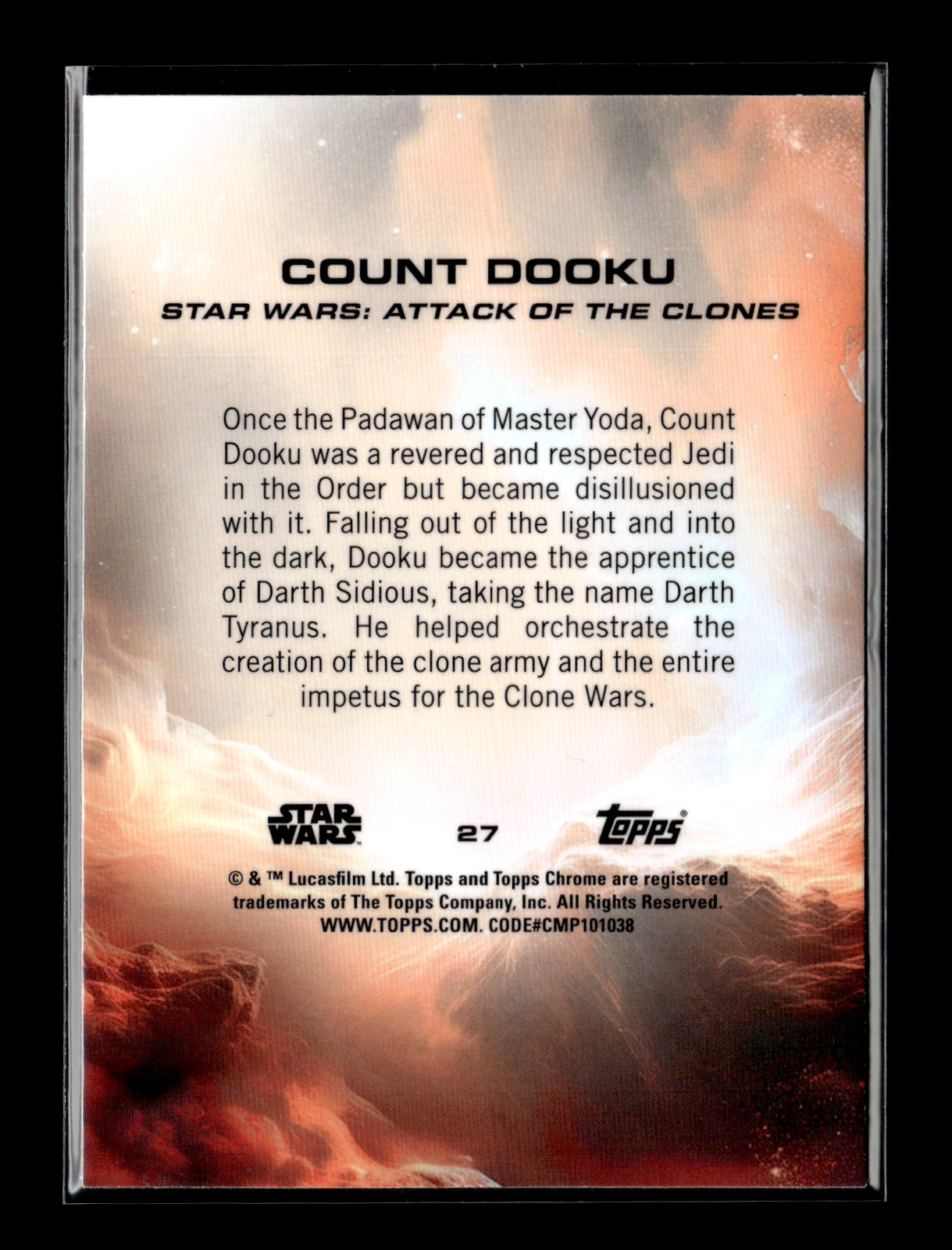 2016 Topps Star Wars Evolution Count Dooku #97