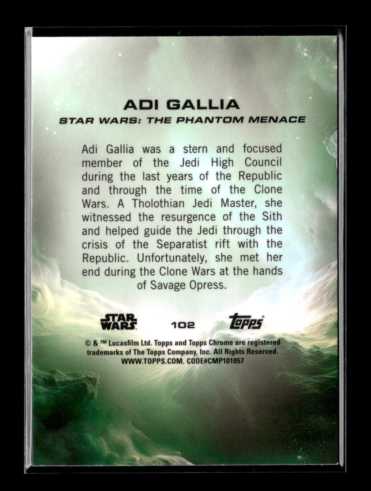 2025 Topps Chrome Star Wars Adi Gallia #102