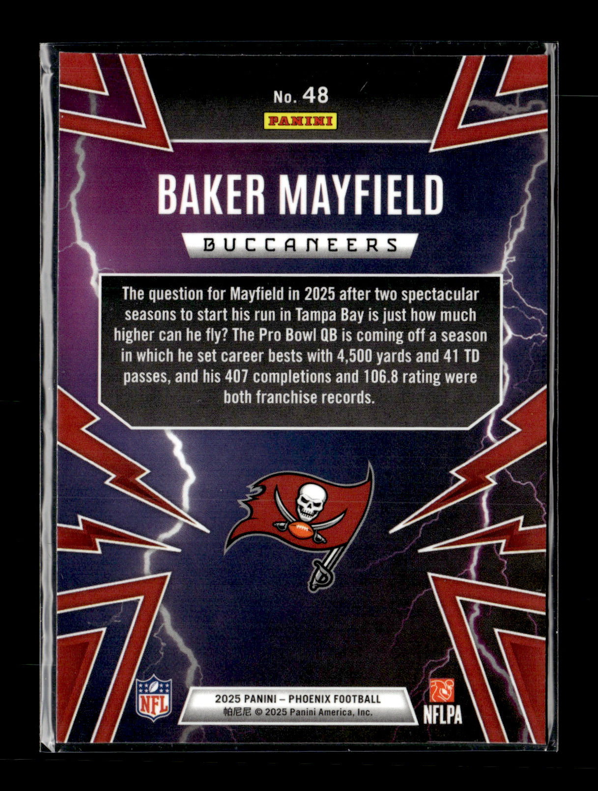 2025 Panini Phoenix Baker Mayfield #48 Thunderbirds Tampa Bay Buccaneers