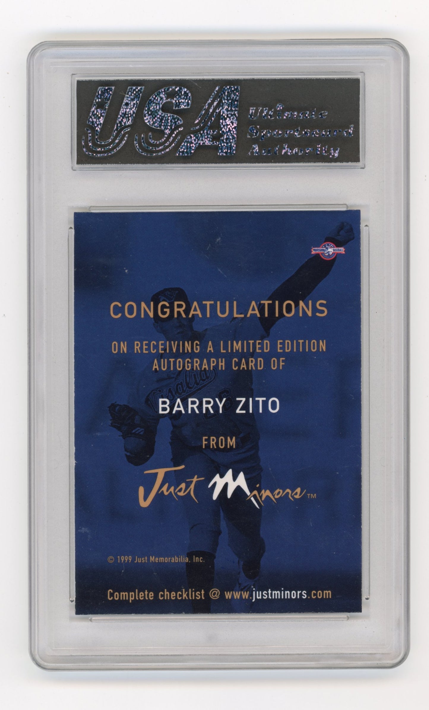 1999 Just Barry Zito #NNO Autographs Visalia Oaks