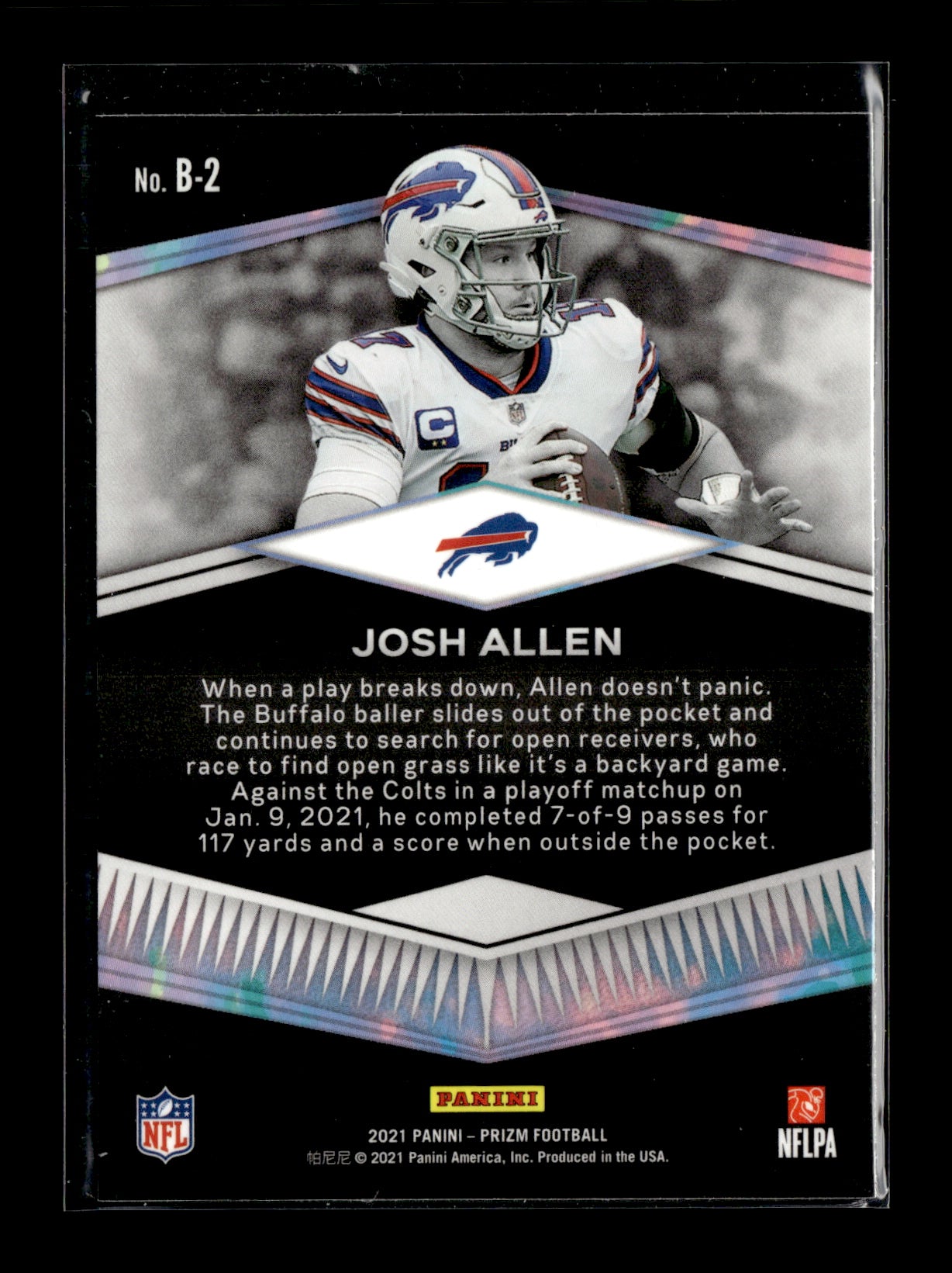 2021 Panini Prizm Josh Allen #B-2 Brilliance Buffalo Bills