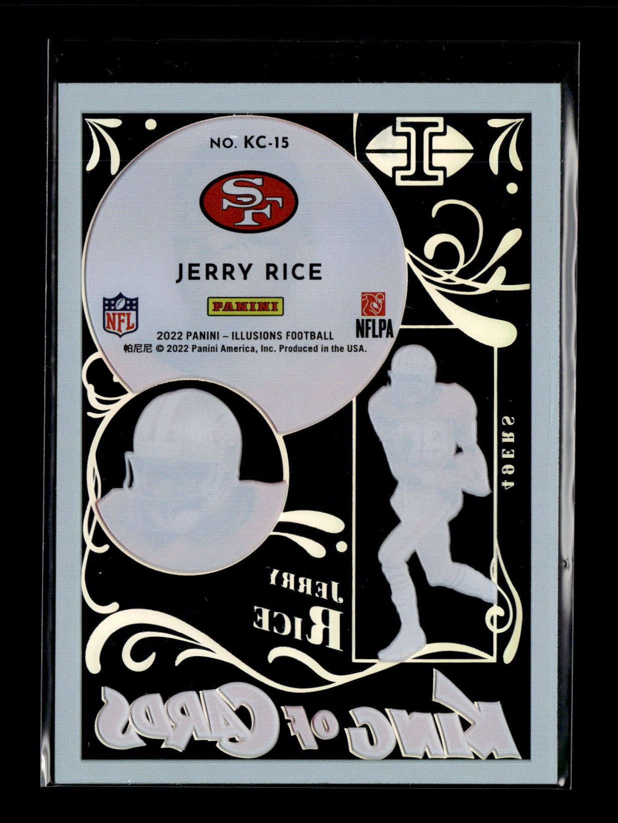 2022 Panini Illusions Jerry Rice #KC-15 King of Cards Emerald San Francisco 49ers