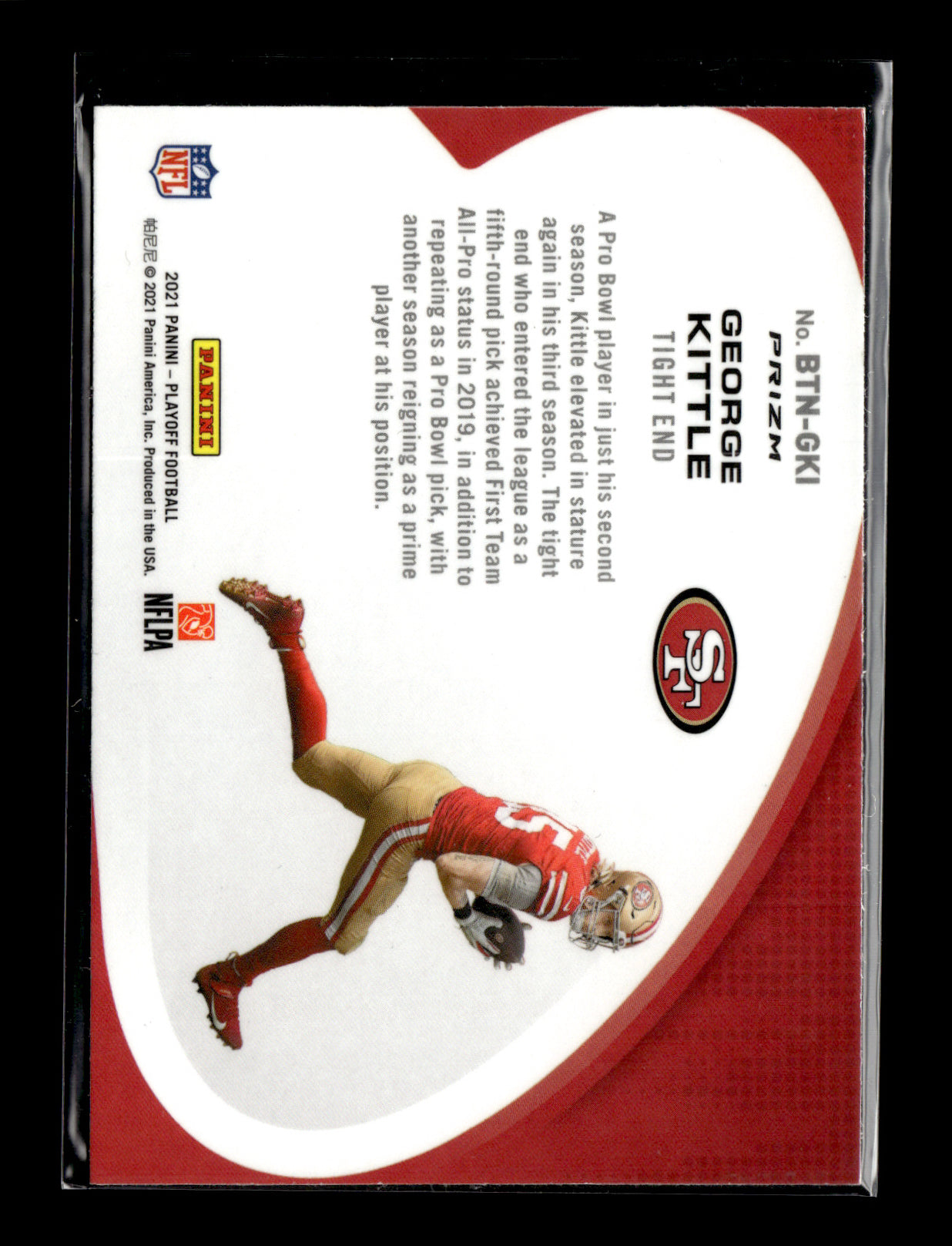 2021 Panini Playoff George Kittle #BTN-GKI Behind the Numbers Blue San Francisco 49ers