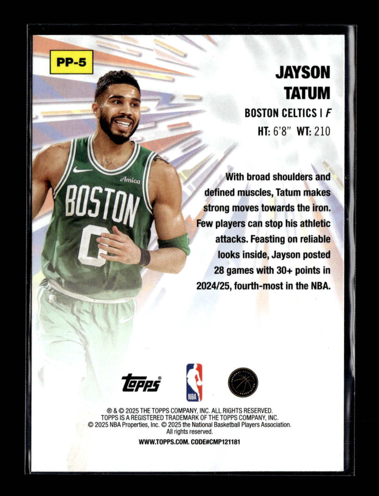 2025-26 Topps Jayson Tatum #PP-5 Power Players Boston Celtics