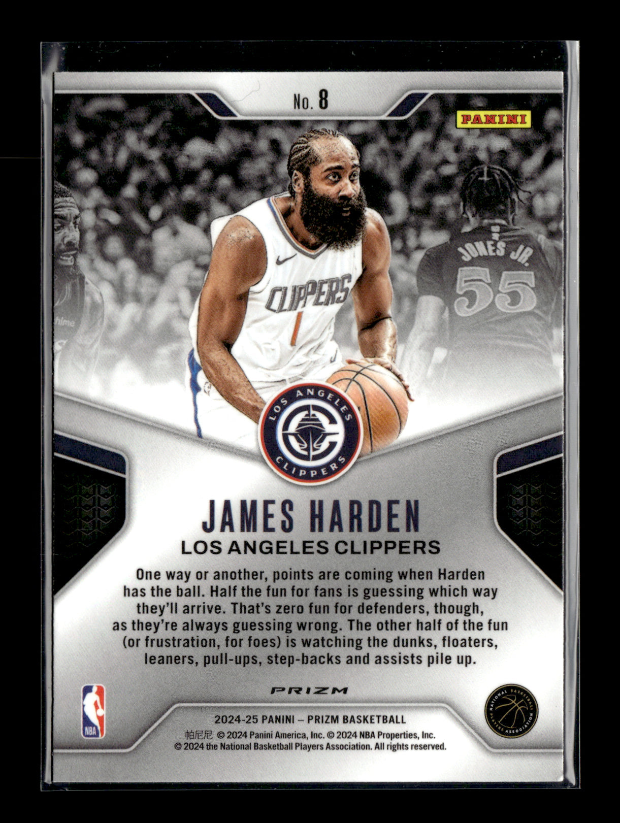 2024-25 Panini Prizm James Harden #8 Dominance Prizms Green Los Angeles Clippers