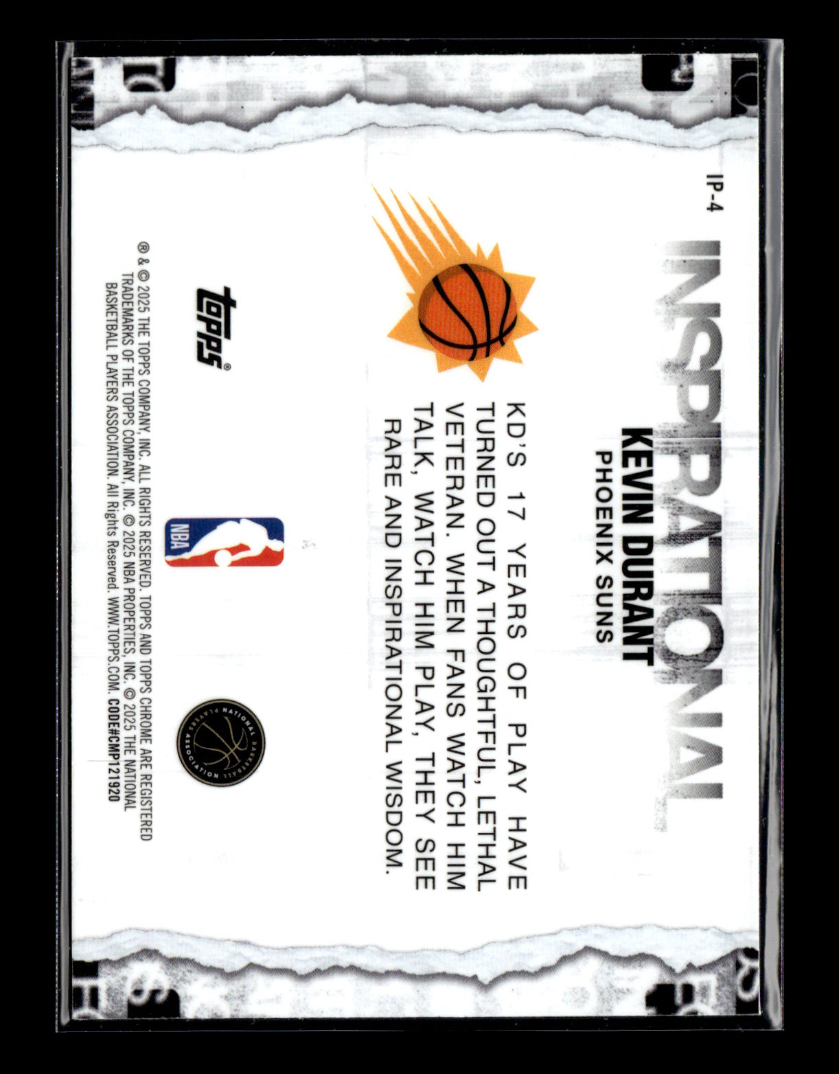 2025-26 Topps Chrome Kevin Durant #IP-4 Inspirational Phoenix Suns