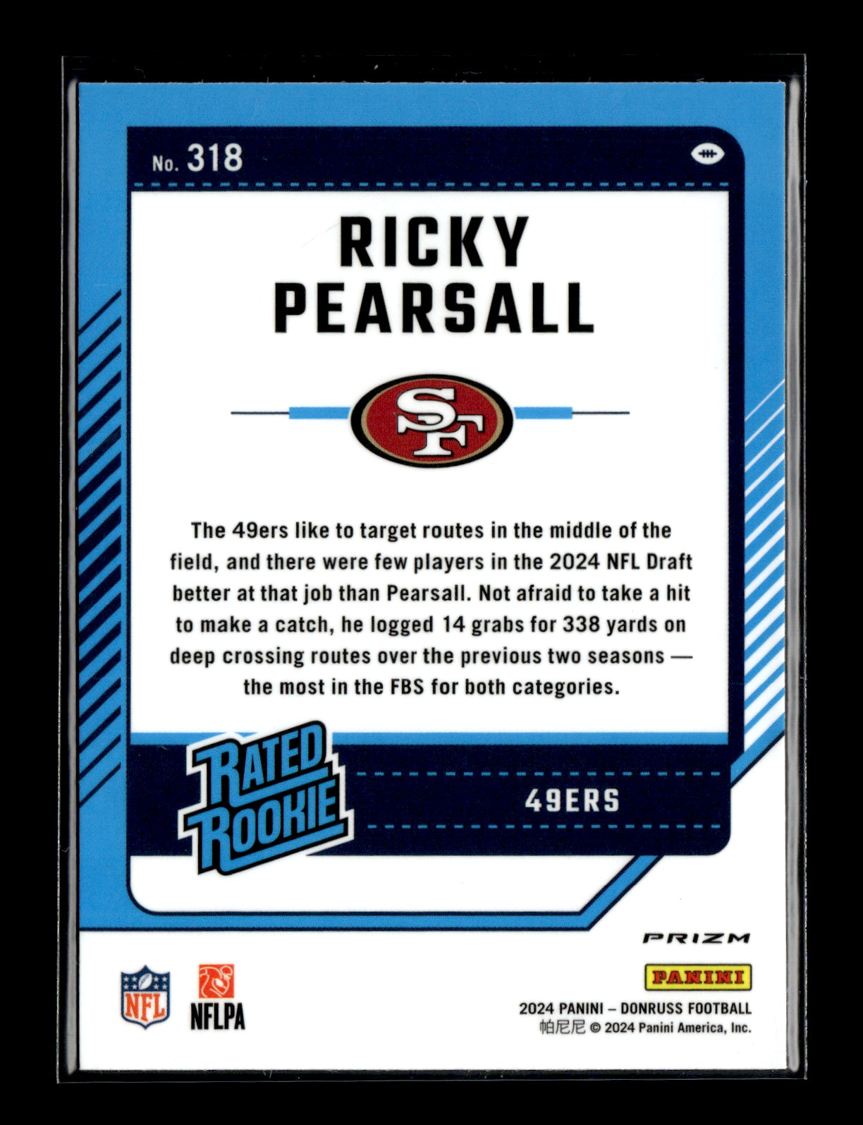 2024 Donruss Optic Ricky Pearsall #284 Red Mojo San Francisco 49ers